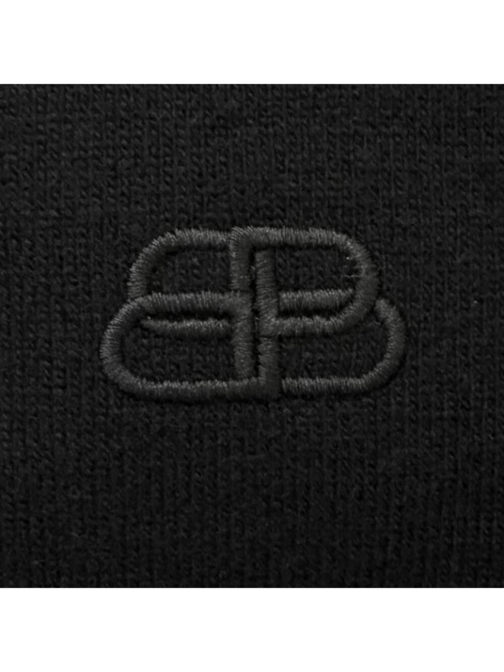 Balenciaga BB Logo Embroidery Crew Neck Oversize Sweater Black - Picture 6 of 10